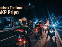Pimpin Pengawalan Naik R2, Kapolsek Tarokan Pastikan Jalur Kepulangan Pesilat Kondusif